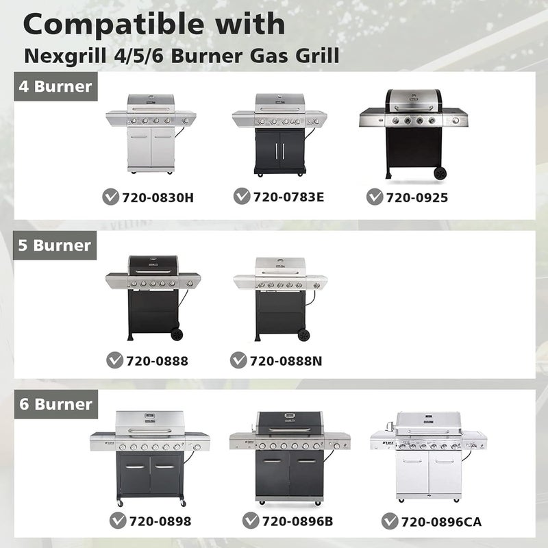 Barbqtime Grill Heat Plates Replacement Parts for Nexgrill, Stainless Steel Heat Tents for Home Depot Nexgrill 5 Burner Gas Grill, 14.6" Flame Cover Replacement Parts for Nexgrill 720-0888 - Image 2